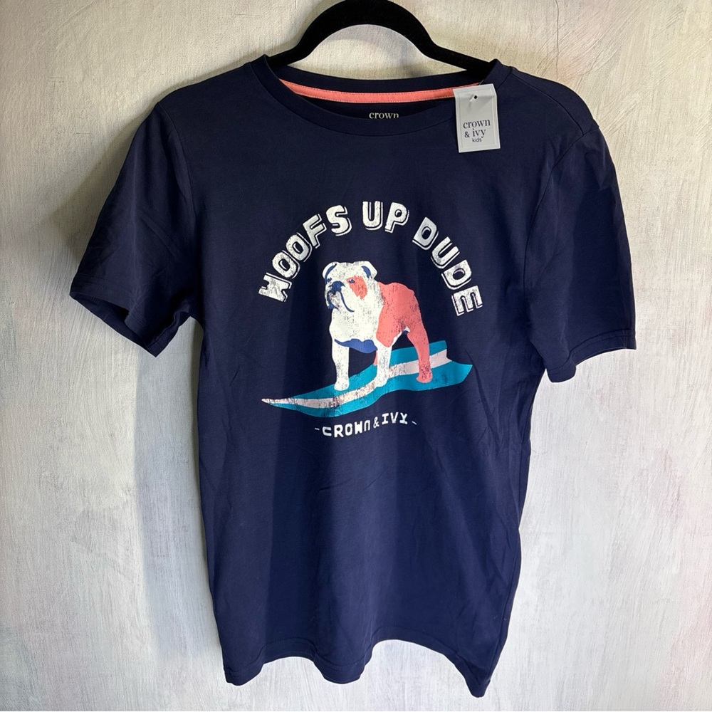 Crown & Ivy Blue Surf Graphic Short Sleeve Tee
